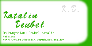 katalin deubel business card